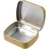 4pcs Mini Tin Can Metal Tin Box Containers 2.36"×1.85"×0.63" Rectangle Storage Box for Candy Jewelry Bead Pen Nib, with Hinged Lid (Dark Gold)