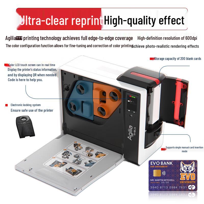 Gudecard E-Agilia Re-transfer ID Card Printer