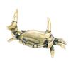 1 Pcs Crab Figurine Toy Ornament Alloy Weightlifting Crab Pen Holder Organizer Bronze Crab Sculpture Statue Desktop Ornament