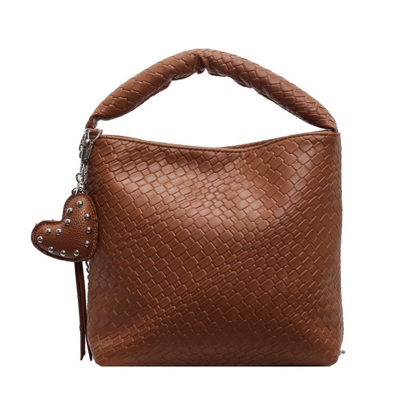 Новая плетеная женская сумка портативная женская сумка модная простая текстура на плечо через плечо маленькая квадратная сумка сумка-цепочка тренд