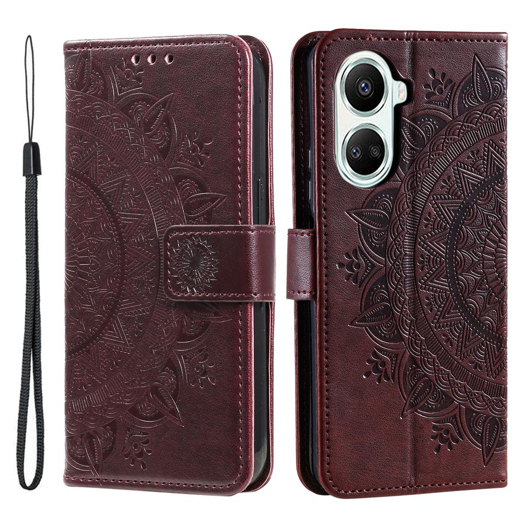 For Xiaomi Poco X7 Pro 5G Stand Case Imprinted Totem PU Leather Wallet Phone Cover