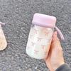Пластиковый стакан для воды с бантом, студенческий портативный стакан для холодных напитков, стакан для кофе, сока, молока, портативный, большой емкости