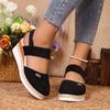 Fashion Women Closed Toe Wedge Sandals Women Summer Buckle Strap Gladiator Shoes Woman Fashion Espadrilles Platform Sandals Womens Shoes