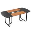 VEVOR Conference Table, 1800 mm Oval Office Meeting Table for 6-8 Person, Modern Seminar Desk with Metal Legs, Large Meeting Desk for Office