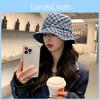 Fit Comfort Denim Fisherman Hat For Women Plaid Pattern And Material Breathable