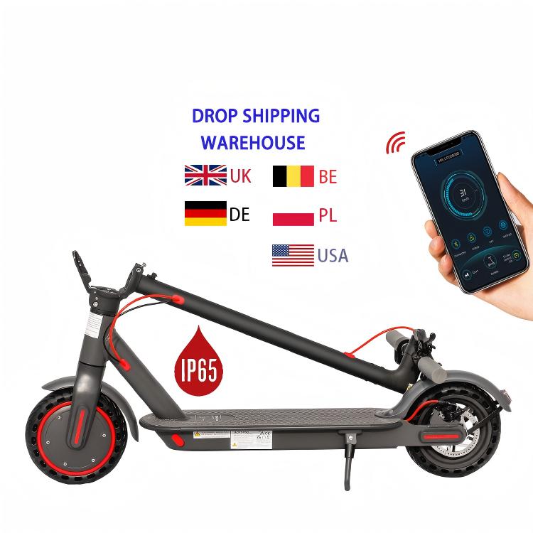 AOVOPRO 12.5KG Lightweight Foldable Electric Scooter 350W Motor 8.5 Inch Solid Tire Adult E-scooter Germany Stock