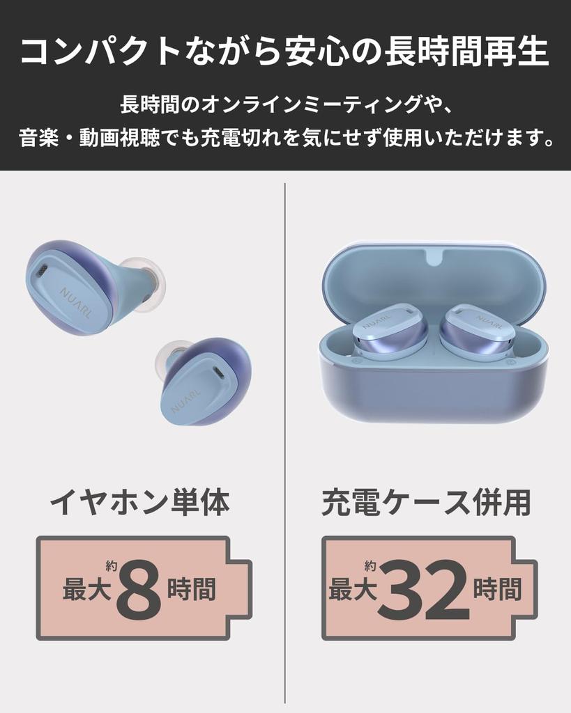 NUARL N6 Lite True Wireless Earbuds with Noise Up To 32 Hours of Low IPX4 Gaming Ambient Sound and Mic 2025 Gold Award [Official Outlet] Cancellation,