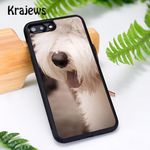 Krajews Староанглийская овчарка Пушистый щенок Чехол для телефона Для iPhone 17 Air 16 15 14 plus 11 12 13 Pro Max чехол