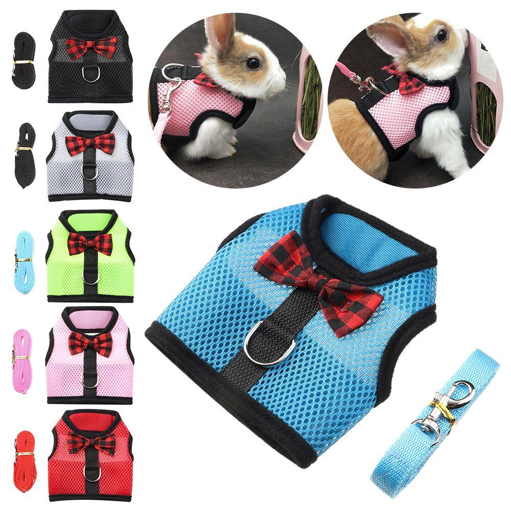 Ferret Small Animals Pet Lead Bunny Mesh Chest Hamster Vest Harness Rabbit Leash Collar