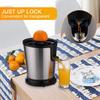 Electric Citrus Juicer, Lemon Squeezer with Stainless Steel, Orange Squeezer with Two Cones, Powerful Motor for Grape