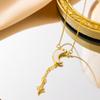 Ожерелье Lux Star & Moon Zircon Tassel - элегантный женский аксессуар на ключицу
