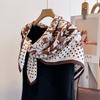 Polka Dot Small Fragrant Camellia Scarf Light Luxury Temperament Decorative Scarf Neck Protection Scarf Big Shawl Versatile Trendy