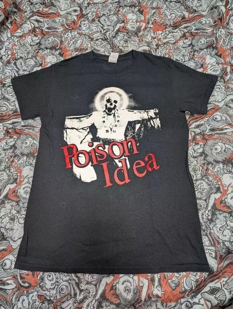 Poison Idea Band Rare Design Black Short Sleeve T shirt Remake S5XL Unisex T-Shirt