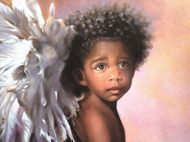 Embroidery Angel 5d Diy Diamond Full Round Diamond Painting Kids Cross Stitch Portrait Rhinestone Pictures Home Decor
