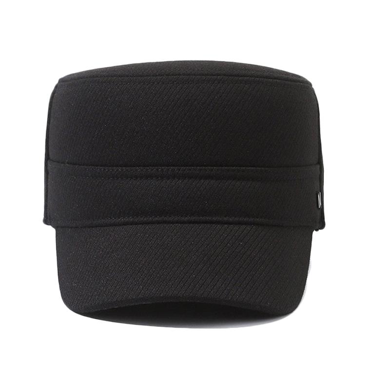 Мужская зимняя плоская кепка, бархатная толстая кепка, шерстяная хлопковая кепка, теплая кепка для защиты ушей для людей среднего и пожилого возраста