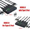 USB KVM-переключатель USB 3.0 2.0 Селектор Совместимый с HDMI 2 порта для общего использования 2 устройств для ПК Монитор Клавиатура Мышь Кабельный разветвитель
