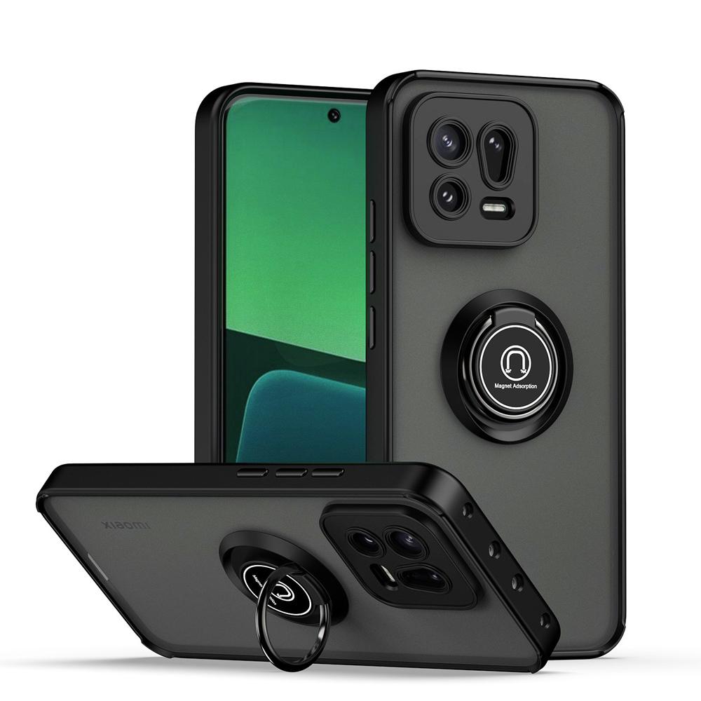 KEYSION Модный матовый чехол для Xiaomi 13 Pro 5G, прозрачный силиконовый + подставка для кольца из поликарбоната, противоударный чехол для телефона для Xiaomi Mi 13 Pro