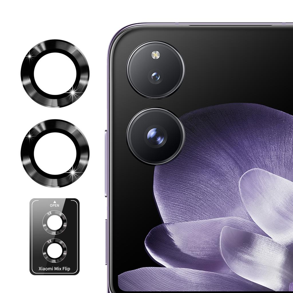 ENKAY HAT PRINCE 1Set For Xiaomi Mix Flip 5G Camera Lens Protector Metal Ring Lens Film
