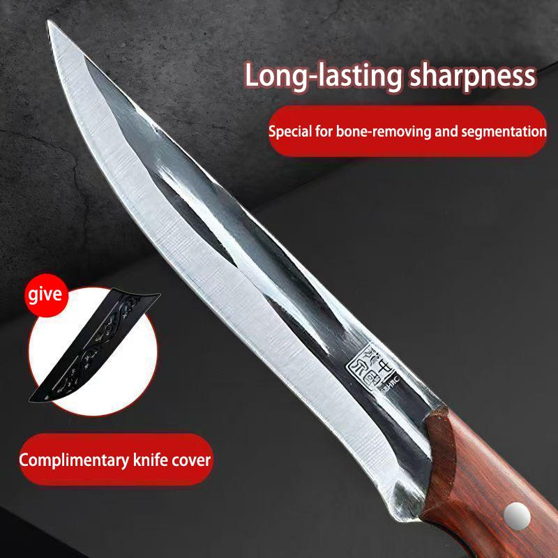Professional kitchen boning knife, hand-forged high-hardness and sharp, butcher's cutting knife for slaughtering beef and mutton