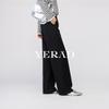 Lyocell Cotton Narrow Wide Leg Pants Women's Casual Pants Elastic Waist Pants Straight Leg Pants