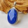 Подвеска ручной работы из стерлингового серебра 925 пробы с синим лазуритом и драгоценным камнем