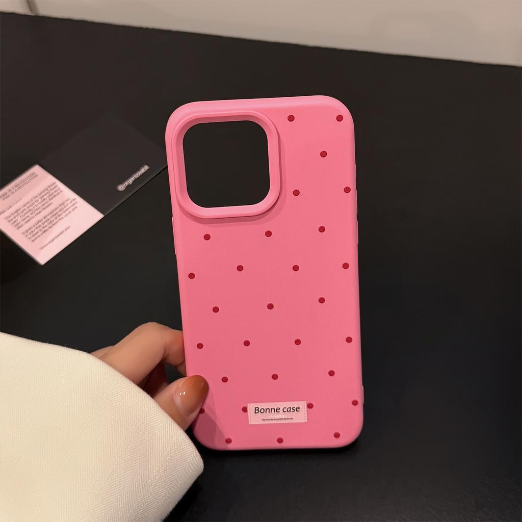 Ins Korean Polka Dots for IPhone17 Mobile Phone Case for Apple 15pro Max Personality Simple 13 Anti-fall 14 Soft