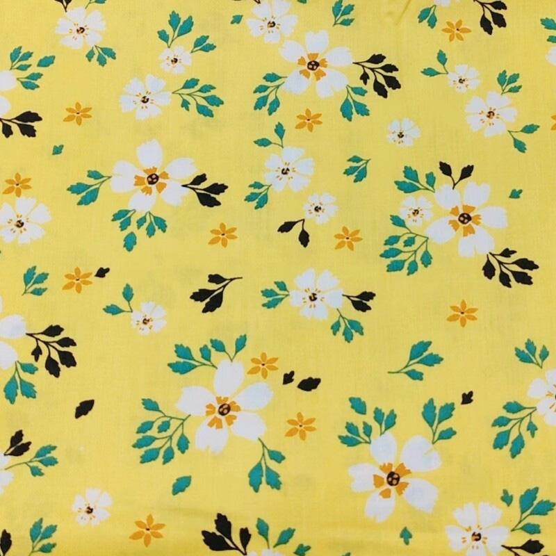 8 шт. Лоскутная ткань DIY Швейный Квилтинговый материал 25x25 см Желтый с принтом 20x25 см Саржевое переплетение Цветочная серия Хлопковая ткань