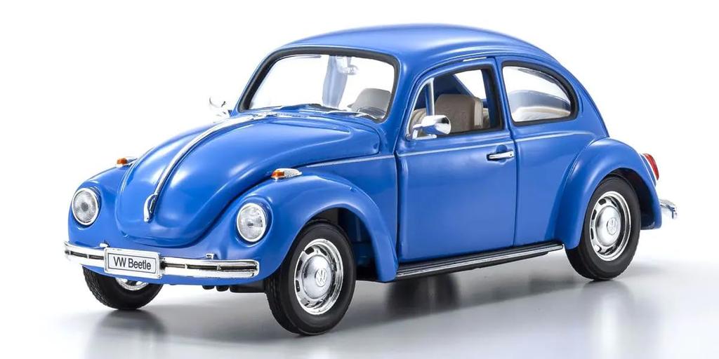 Kyosho WELLY VW Beetle Hardtop Blue Finished Product WE22436BL1 1/24