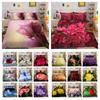 3D Flowers Printing Bedding Set Double Size Microfiber Duvet Cover Woman Luxury Highend Home Bedclothes