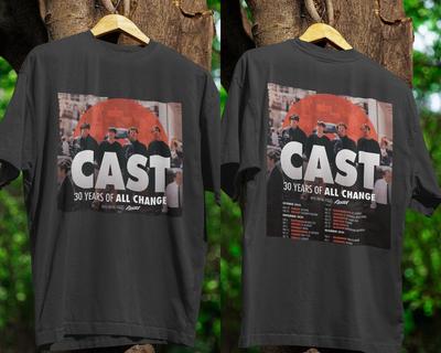 Cast 2025 Тур  30 Лет All Change Концерт Britpop Подарки для фанатов Унисекс Футболка