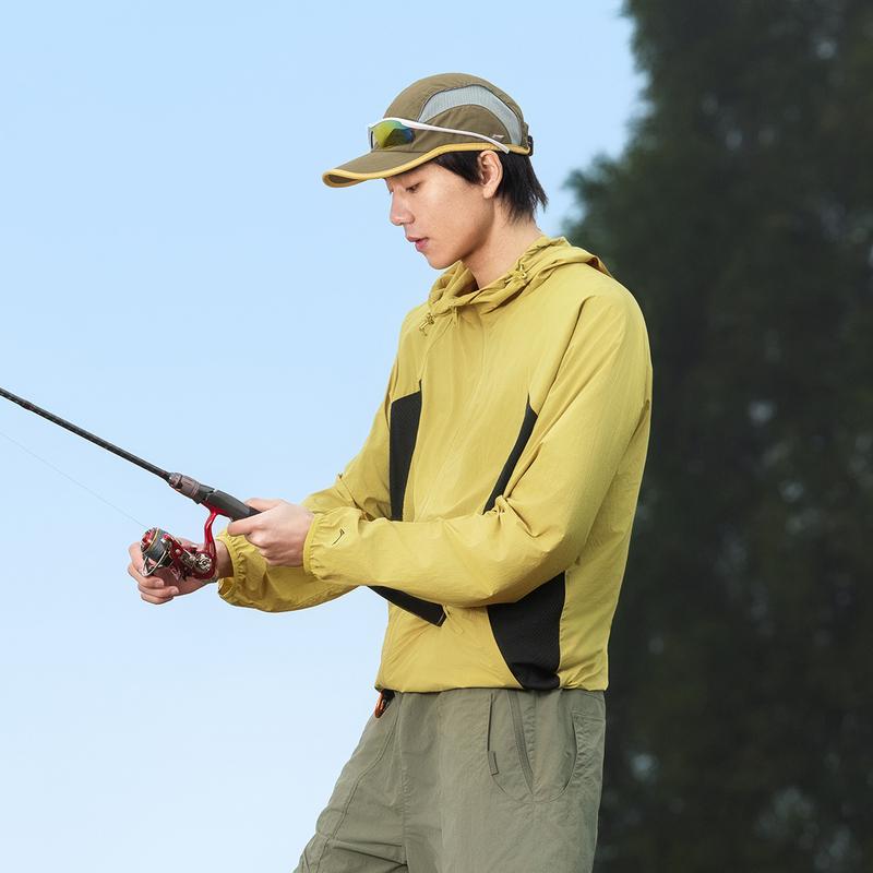 Li Ning CF Дышащая Водоотталкивающая Защита от УФ-лучей Ветровка Мужская Верхняя одежда Смешанный Желтый AFDV371-6