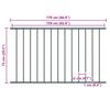Fence Panel Woerden Powder Coated Steel 1.7 x 0.75 m Anthracite