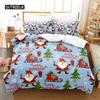 Cartoon Santa Claus Bedding Set Duvet Cover Set 3d Bedding Digital Printing Bed Linen Queen Size Bedding Set Fashion Design