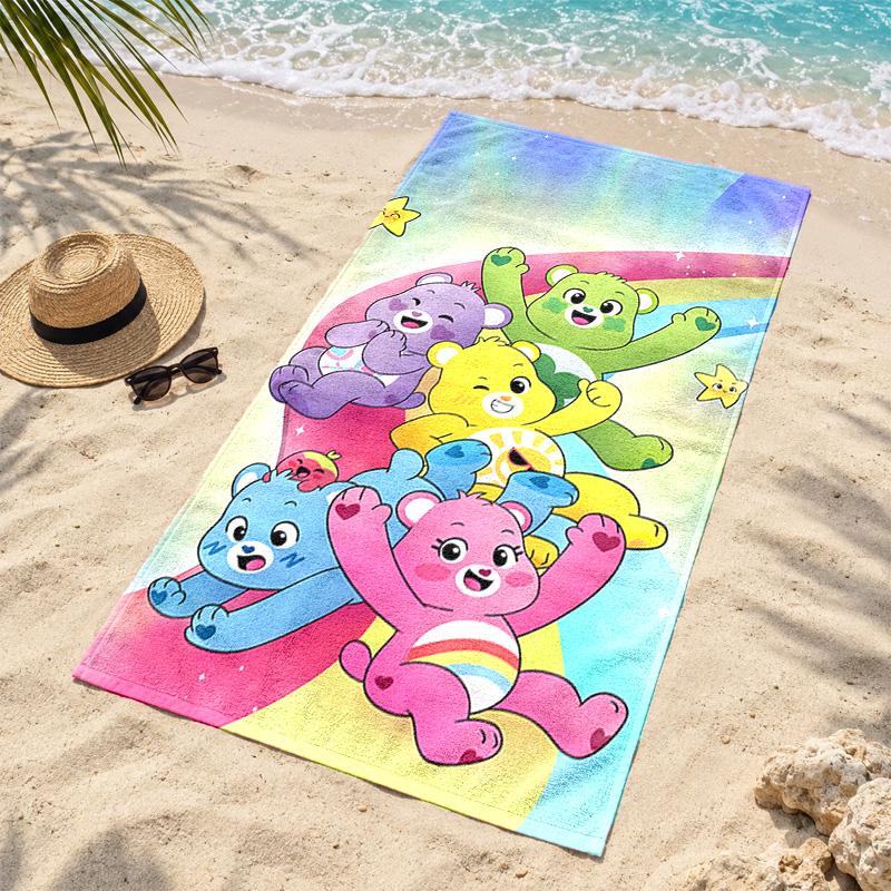 Care bear Microfiber Beach Towel Quick Dry Sand Free Lightweight Beach Towels for Travel Swimming Camping