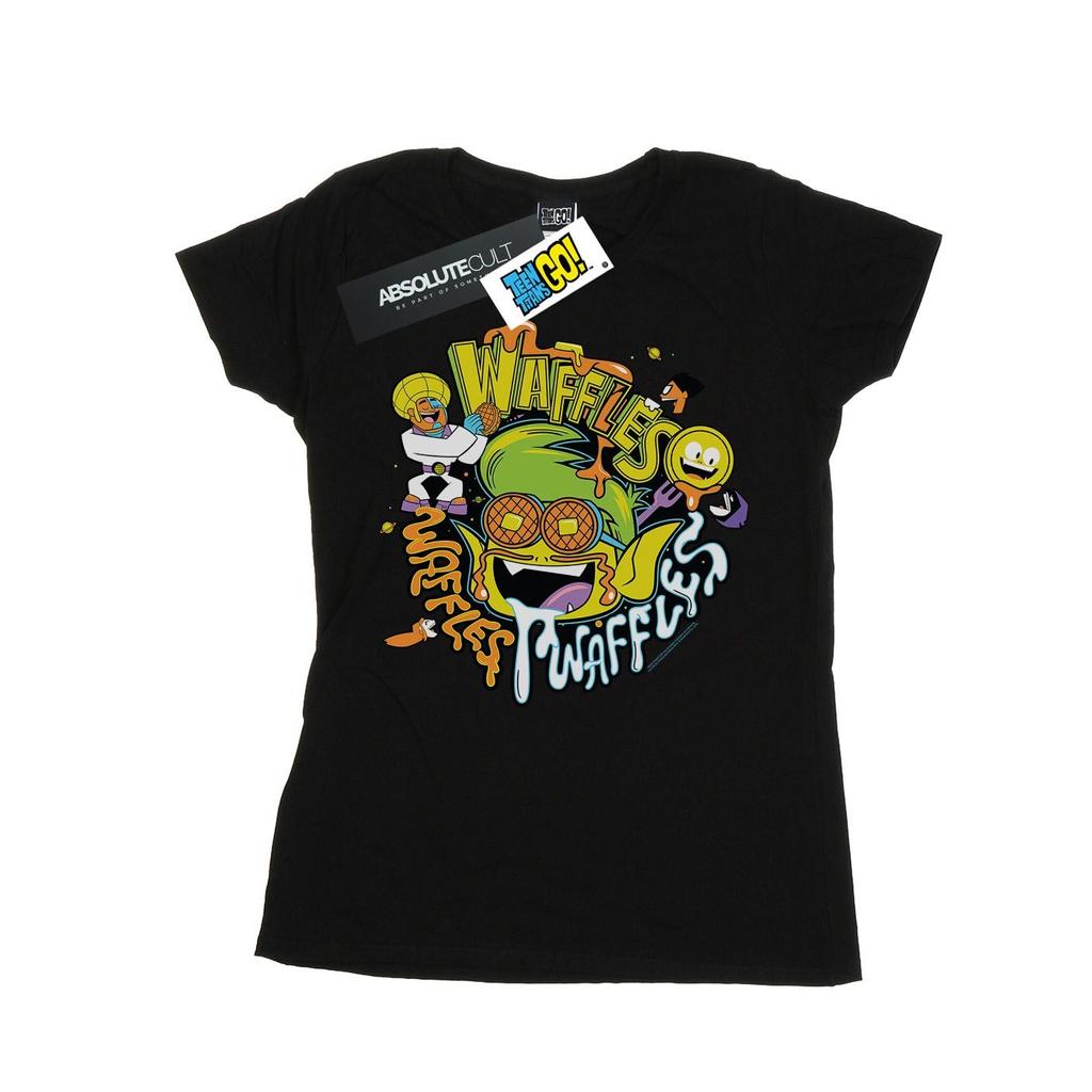 DC Comics Womens/Ladies Teen Titans Go Waffle Mania Cotton T-Shirt