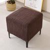 Elastic Square Stool Cover Solid Color Footstool Case Durable Pouf Stool Cover  Living Room