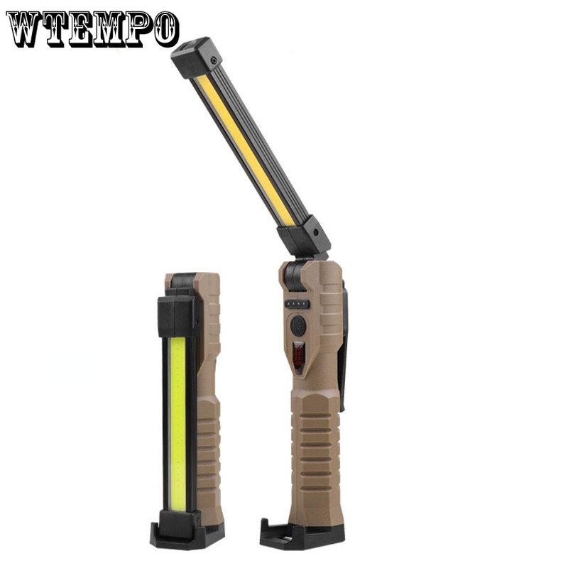 Рабочий фонарь COB, зарядный многофункциональный фонарик типа C, дисплей мощности с выходным аварийным светодиодным инспекционным фонарем