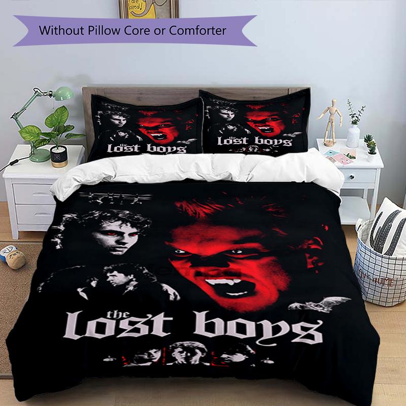 3pcs The Lost Boys Bedding Set Duvet Cover Closure Includes 1 Duvet Cover & 2 Pillowcases, Soft and Comfortable for All Seasons.