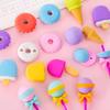 4Pieces/Boxes Kawaii Lollipop Sweety Ice Cream Student Stationery School Office Supplies Children Erasers For Kids Pencil Eraser