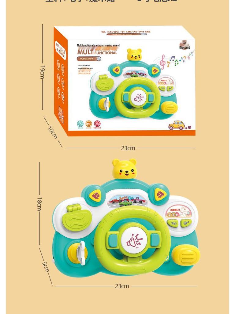 Multifunctional Kids' Steering Wheel: Lights, Music & Simulated Driving Educational Toy