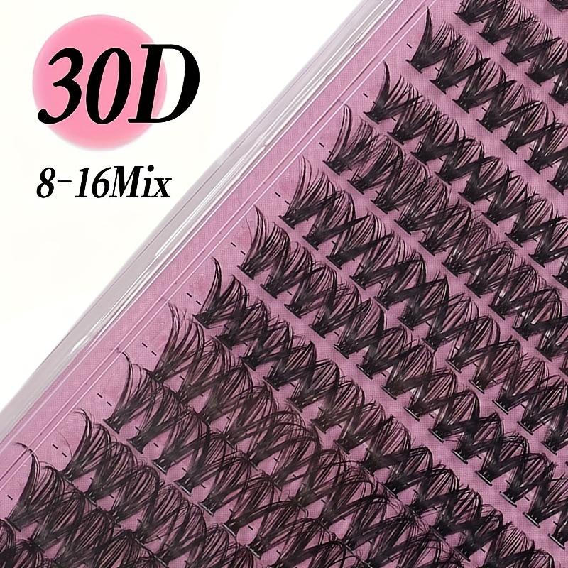 Eyelash 14 Rows Mixed Length (8-16mm) -3D Russian Volume, Reusable DIY Cluster Extension, Suitable for Beginners, Ultra Thin 0.05mm