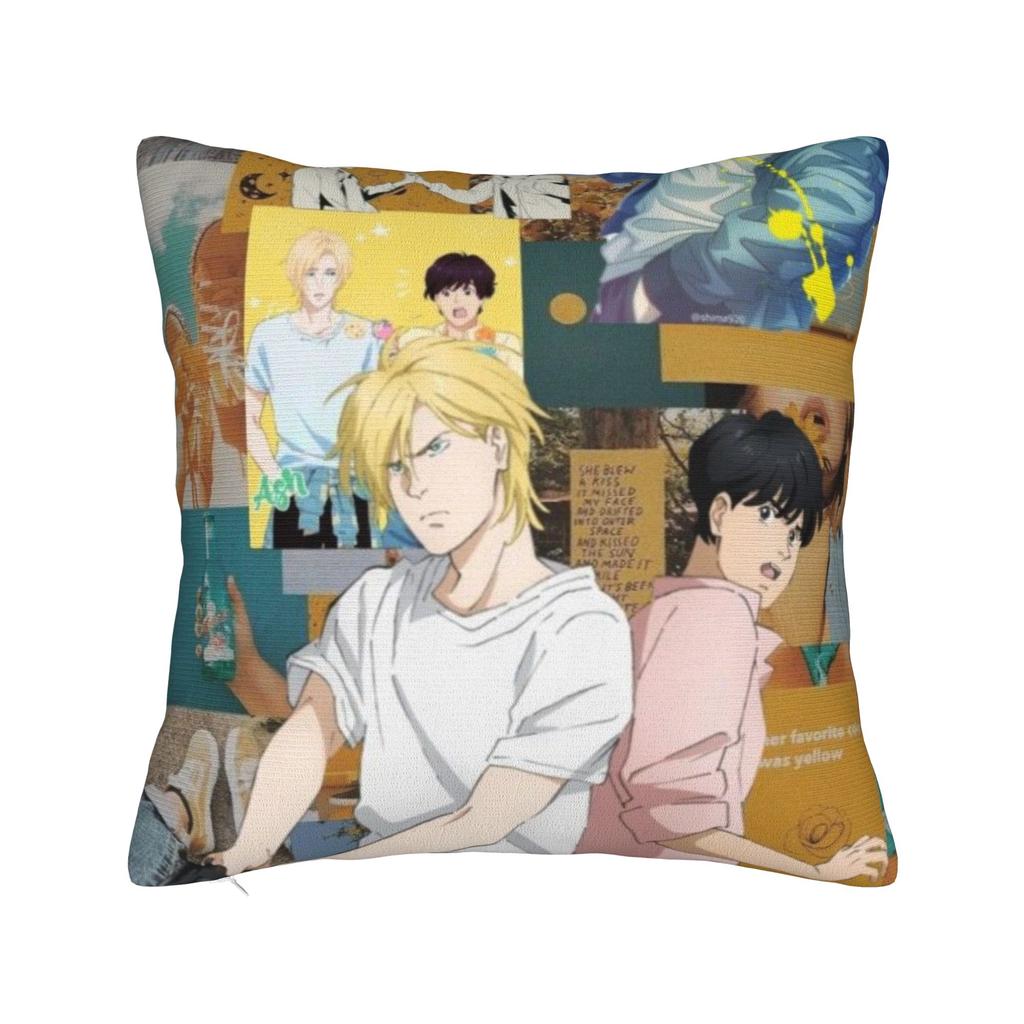 Декоративные наволочки Банановая рыба Аниме Аксессуары Постельная Подушка Чехол Наволочка Молния Много Размеров