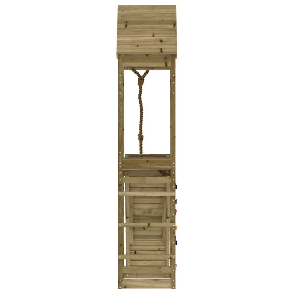 Play Tower with Climbing Wall Pressure Treated Pine Wood