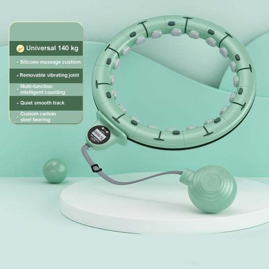 Weighted Infinity Smart Fitness Hoop 24 Detachable Knots Weight Hoop with Counter Women Weight Loss Hoop 2-in-1 Abdomen Fitness Message Equipment