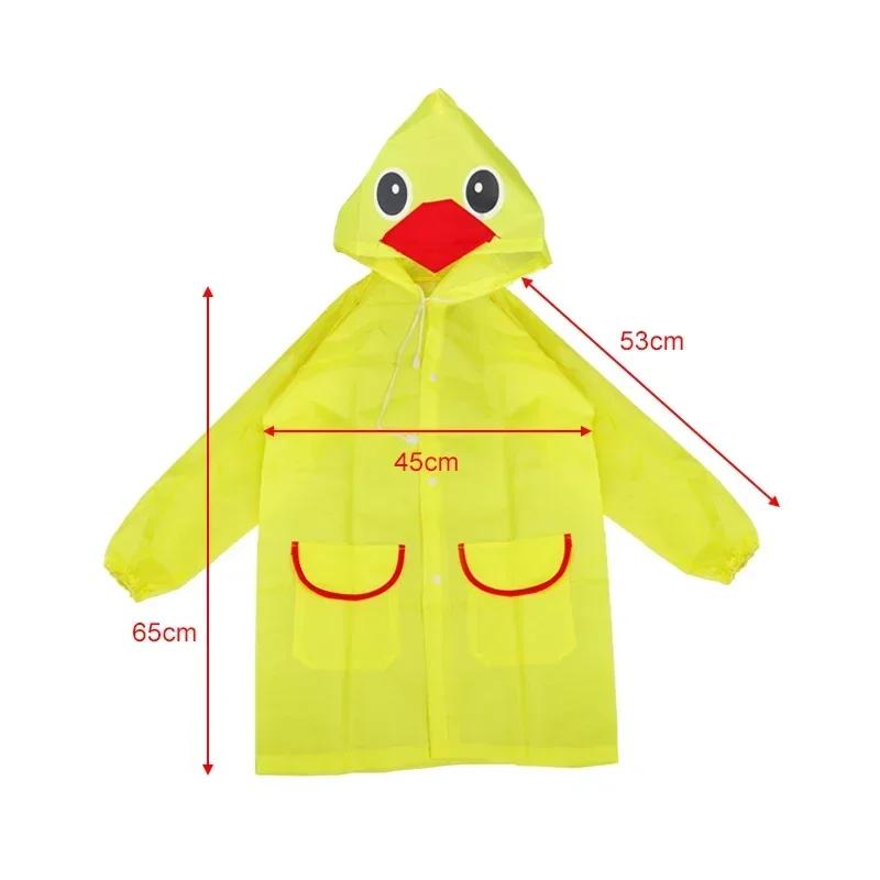 Cartoon Animal Style Waterproof Kids Baby Raincoat for Children Rain Coat Rainwear Student Poncho Rain Coat Kids