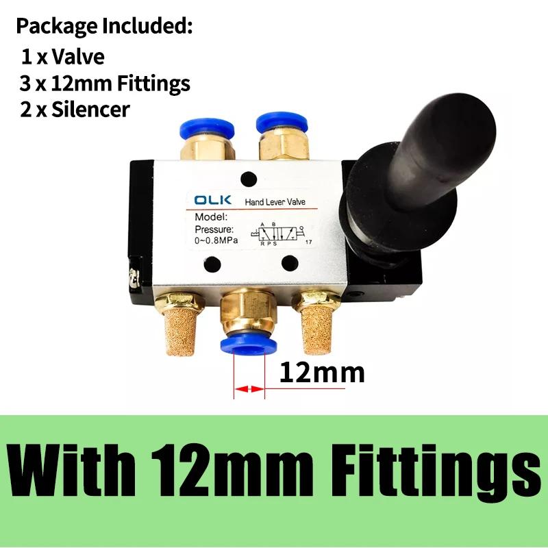 5/2 Way Pneumatic Air Hand Lever Operated Valve Manual Control 2 Position 3 5Port Push-Pull 3H210-08 4H210-08 4H410-15