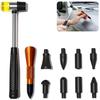 Dent Repair Hammer, Repair Tool, Rubber Hammer for Car Repair, Car Dent Repair, Pen-Shaped Rod with 9 Interchangeable Heads, DIY Repair Tool, Easy Rep