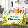 Cute Insect Friends Rainbow Blanket With Customizable Name Comfortable In All Seasons Suitable For Sofas Beds Travel Camping And Office Decoration