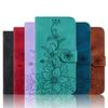 3D Emboss Art Flower Pattern Leather Phone Wallet Case Book Stand For Huawei Moto Oppo Realme OnePlus 11 Girls Cute Color Magnetic Card Flip Cover Bag