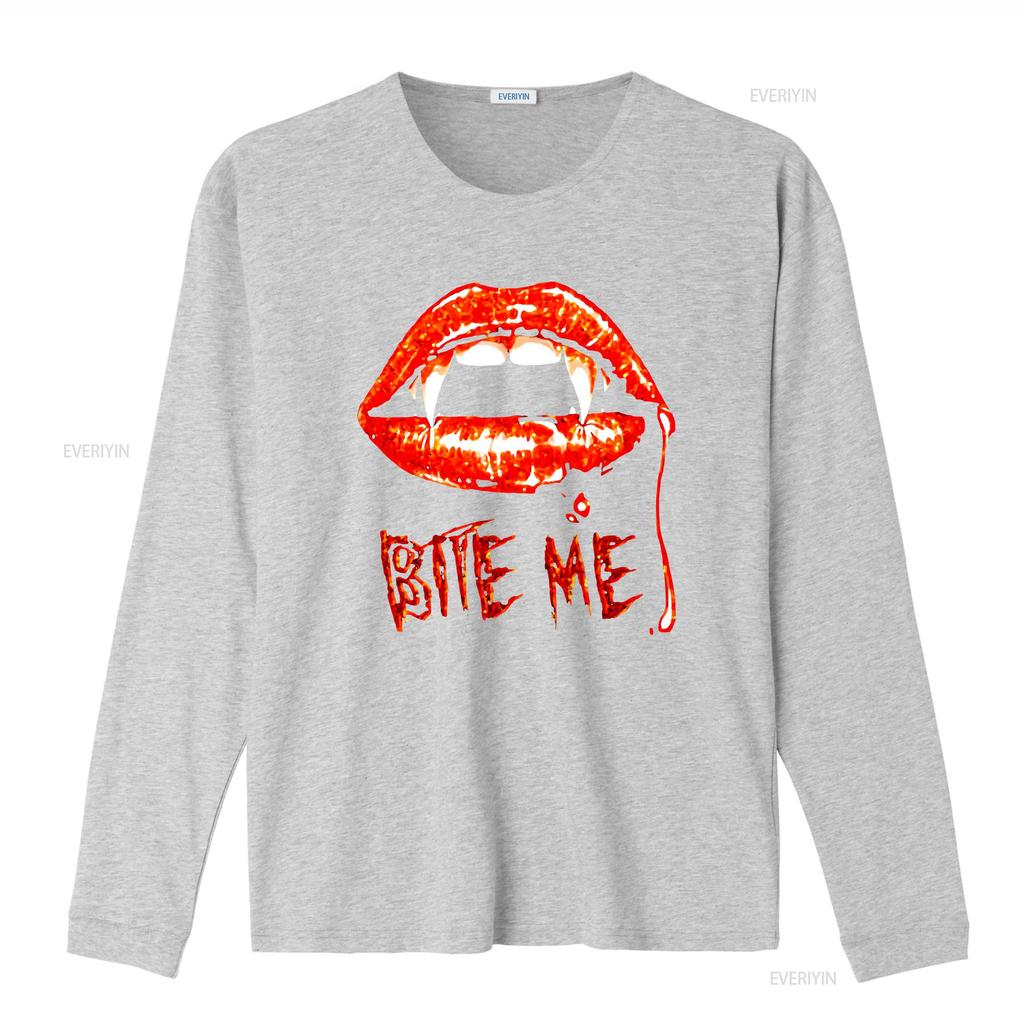 Bite Me Halloween Vampire T Shirtth Costume Shirt Vintage Washed Casual Soft Streetwear Slightly Designer Clothes Comfortable